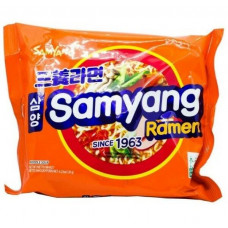 0004 ЛАПША Б/П САМЯНГ ОРИГИНАЛ (ОСТРЫЙ ВКУС), SAMYANG оранжевый пакет 120г/20