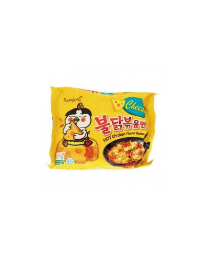 0007 SAMYANG ЛАПША Б/П СО ВКУСОМ ЖГУЧЕЙ КУРИЦЫ И СЫРА (ОСТРЫЙ ВКУС) желтый пакет , SAMYANG 140г/40