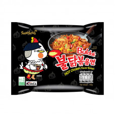 0012 SAMYANG ЛАПША Б/П СО ВКУСОМ ЖГУЧЕЙ КУРИЦЫ  (ОСТРЫЙ ВКУС) черный пакет,  140г/40