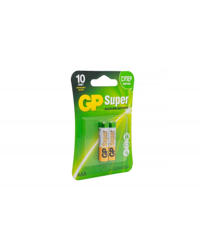 0107 Батарейка GP Super Alkaline 2 шт. (на блистере)  (LR03 -(ААА)