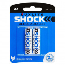 0113 Батарейки Luxlite Shock АА 2 штуки в блистере (BLUE)
