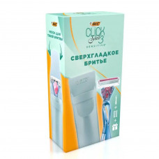 0200 BIC CLICK SESITIVE 3 Станок+2 кассеты (три лезвия) ЖЕНСКИЙ+ ЧЕХОЛ