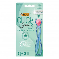 0202 BIC CLICK SESITIVE 3 Станок+2 кассеты (три лезвия) ЖЕНСКИЙ