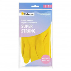 0367 Перчатки резиновые SUPER ПРОЧНЫЕ, размер S, PATERRA (402-393)