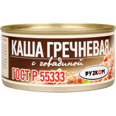 0524 Каша гречневая с говядиной ГОСТ Рузком 0,325 гр с/к* 24