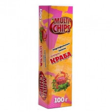 0607 Картофельные чипсы Multichips со вкусом краб 100г/25