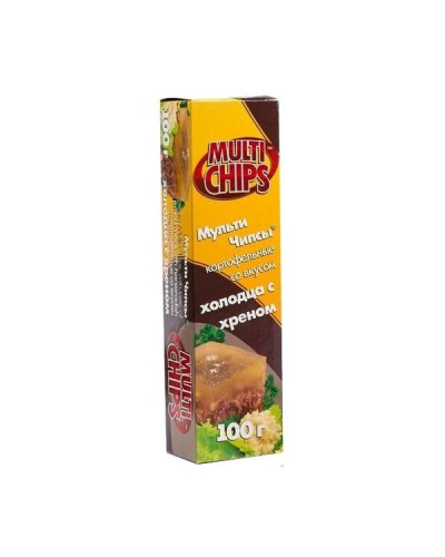 0613 Картофельные чипсы Multichips со вкусом холодца с хреном 100г/25