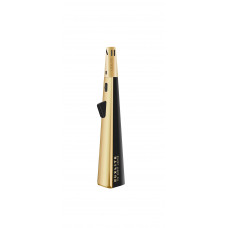 0653 Зажигалка пьезо 8990 SILVER/GOLD RUBBER SP