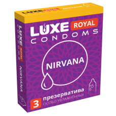 0690 Презервативы гладкие с иувеличенным кол-ом силиконовой смазки LUXE ROYAL Nirvana 1/24