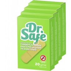 0796 Лейкопластырь бактерицидный DR.SAFE 20шт. 1,9*7,2 см незаметный