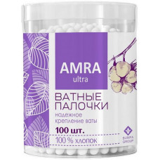 0983 "Домашний Сундук" Ватные палочки AMRA в цилиндре 100 шт