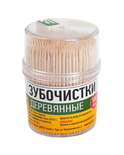 0996 "Домашний Сундук" Зубочистки 500шт "МАКСИ БАНКА" (кратно 6) ДС-225