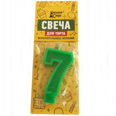 1164 "Домашний сундук" Свеча для торта "Цифра 7" цвета в асс ДС-343
