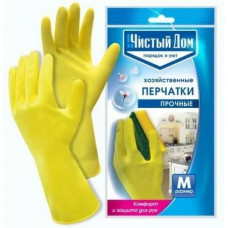 1227 Перчатки латексные "Чистый дом" размер M 