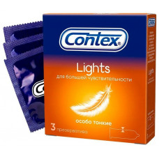 1302 Contex презерватив lights особо тонкие (3шт)