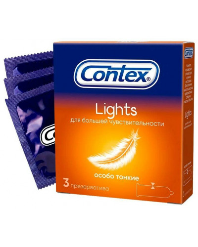 1302 Contex презерватив lights особо тонкие (3шт)