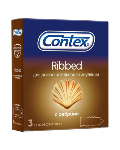1307 Contex презерватив ribbed с ребрышками (3 шт)