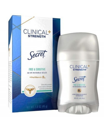 1513 Дезодорант Secret Clinical + Sensitive Невидимый твердый дезодорант 45гр