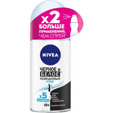 1588 Nivea Антиперспирант Черное и Белое Невидимый Pure, ролик, флакон, 50 мл