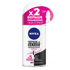 1592 Nivea Антиперспирант Черное и Белое CLEAR, ролик, флакон, 50 мл