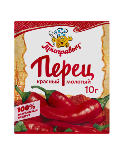 1829 Перец красный молотый 10г*30шт (ш/б) ТМ "ПРИПРАВЫЧ"