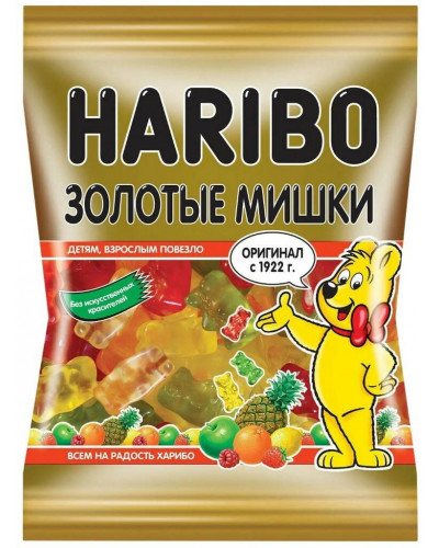 1935 Мармелад HARIBO "Золотые Мишки" GOLDBAREN SAFT 175г 
