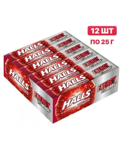 2012 Леденцы Halls "Кола с кофеином" 12 шт*25 г 