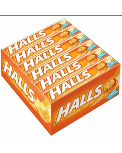 2014 Леденцы Halls "Апельсин" 12 шт*25 г 