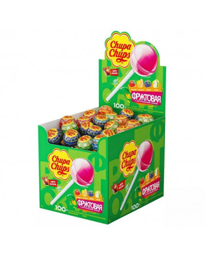 2023 Карамель Chupa Chups на палочке со вкусом Фруктовое Ассорти 12гх100шт