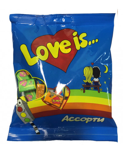 2049 Жевательная резинка Ассорт Вкусов "Love is" пакет 210гр