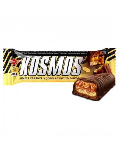 6013 “Kosmos” батончик с арахисом и карамелью покрытый шоколадом 20*50 gr/гр