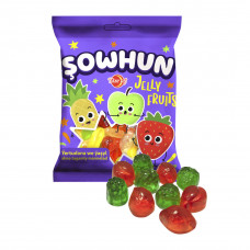 6017 "Şowhun" мармелад со вкусом клубники и зеленых яблок 40*45 gr