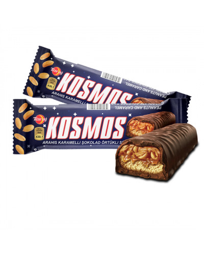 6018  "Kosmos" арахисовый шоколад с карамелью и шоколадной глазурью 20*45 gr