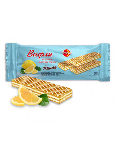 6022 "Sarwan" вафли со вкусом лимонным кремом 24*100 gr