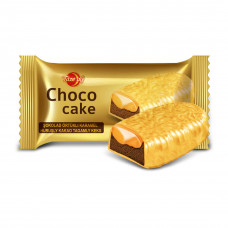 6026 "Choko cake" кекс со вкусом какао с карамельной начинкой, покрытый шоколадом 45*44 gr/гр (GOLD)