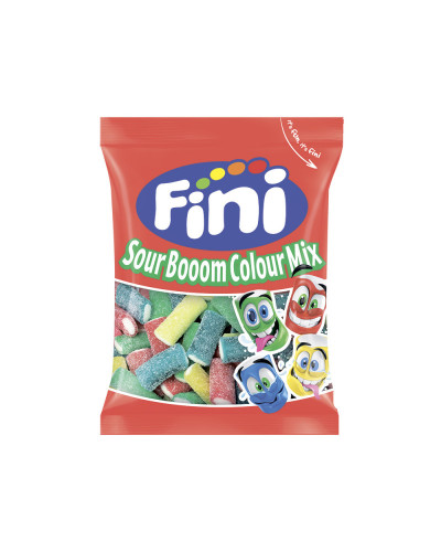 9026 Мармелад жев."Палочки SOUR BOOM COLOUR MIX" 90гр х 12 /FINI Испания/